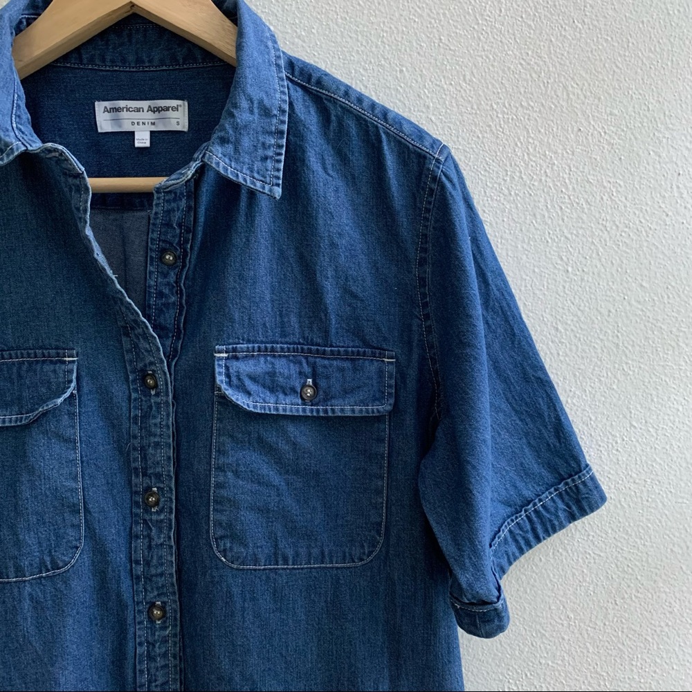 American Apparel • Short Sleeve Jean Dress